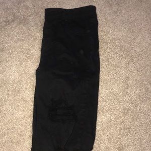 High waisted skinny jeans